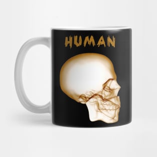 Human Skull - Orange Mug